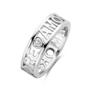 Anello in argento placcato Platino con Zirconi