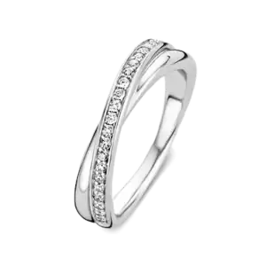 Anello in argento placcato Platino con Zirconi