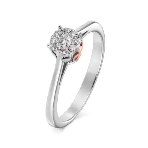 anello oro bianco e rosa