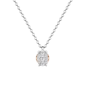 Collana con pendente Oro Bianco e Diamanti