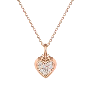 Collana con pendente Oro Rosa e Diamanti Brown