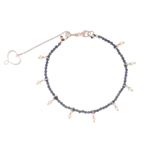 Bracciale in Argento 925 Rosa con Pietre