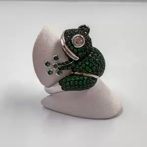 Anello MUSOLINO GIOIELLI Rana con Cristalli