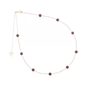 Girocollo in Oro 18kt con Granato Rosso