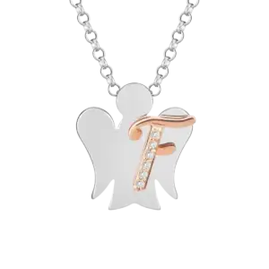 Collana in Argento con lettera F