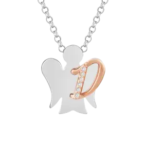 Collana in Argento con lettera D