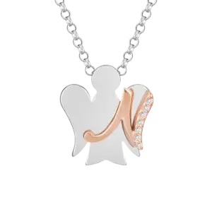 Collana in Argento con lettera N